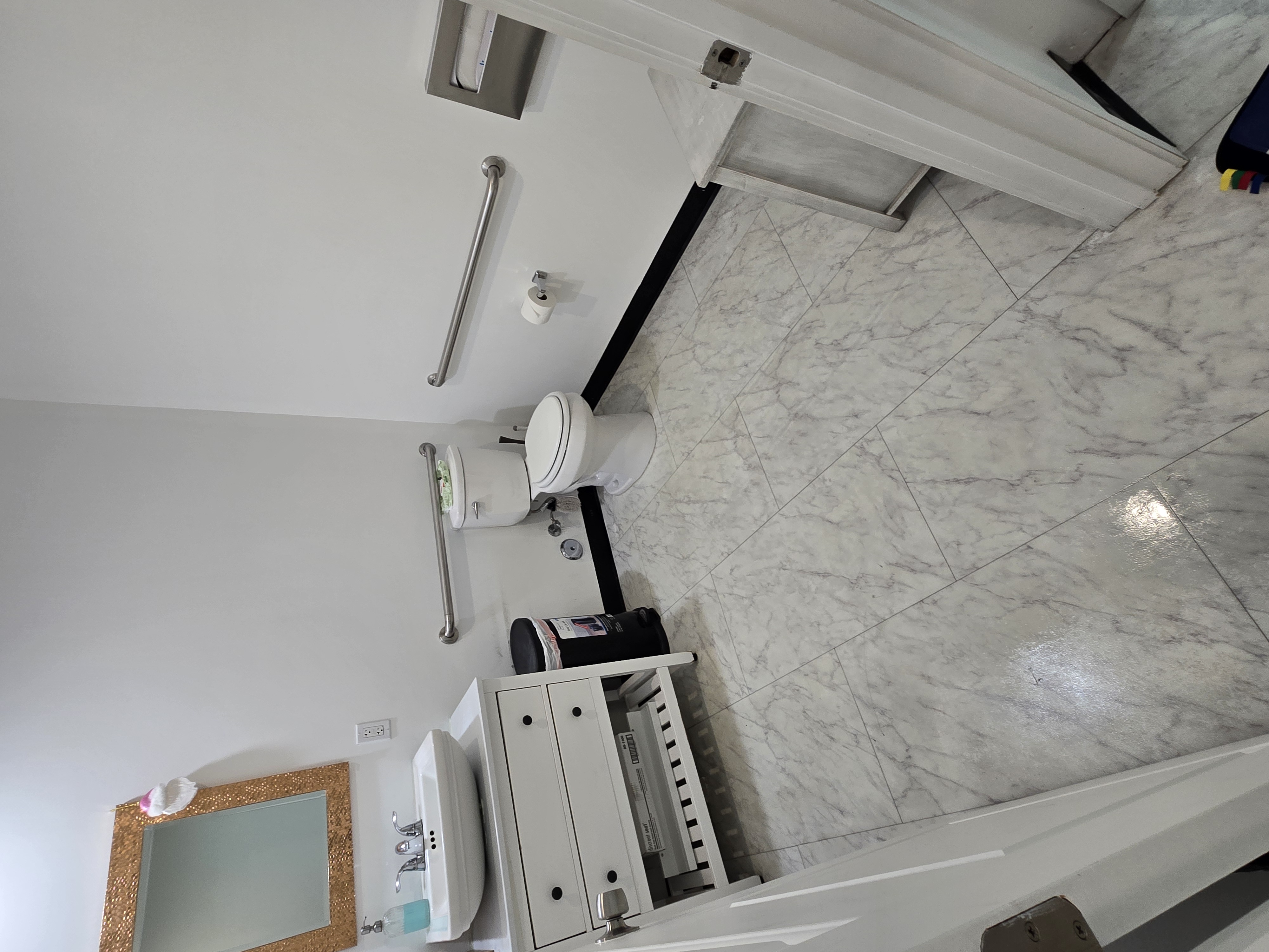 Medical restroom cleaned
