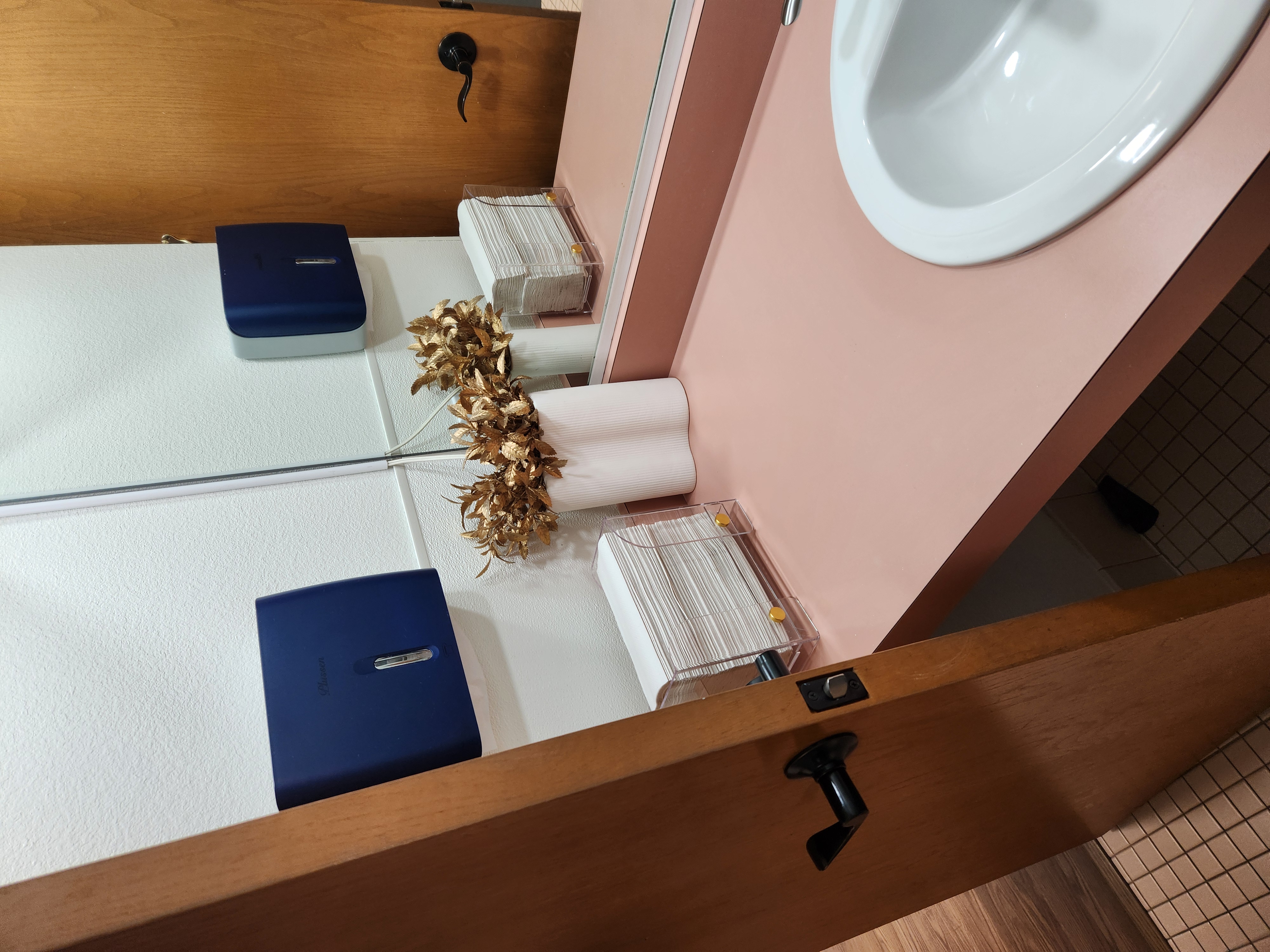 Office bathroom vanity cleaned