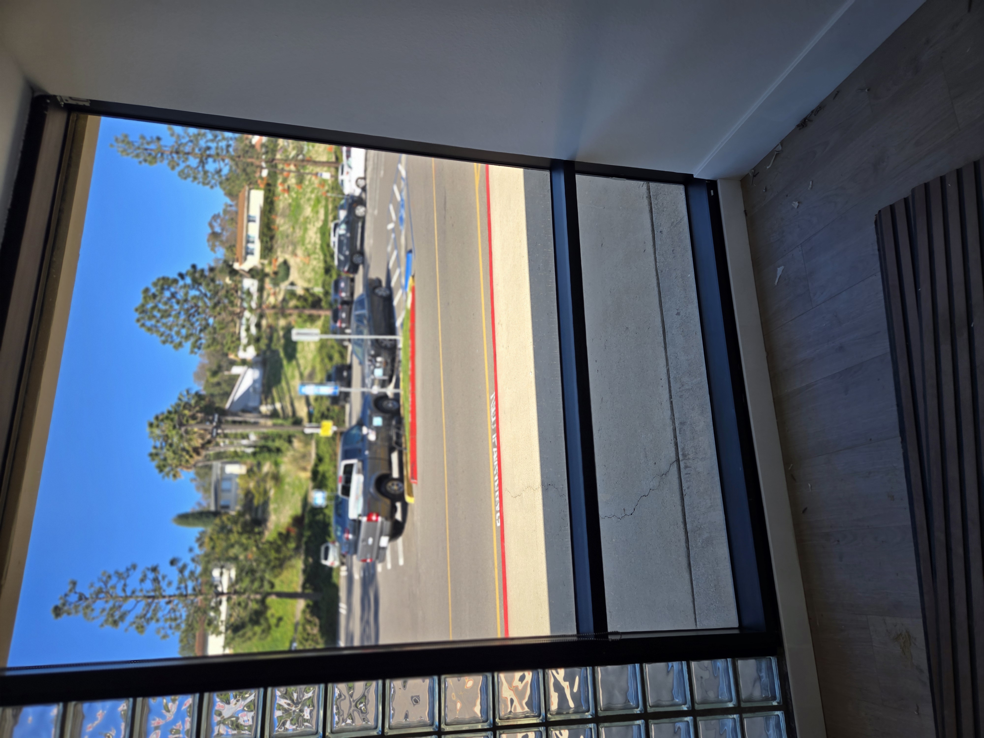 Large commercial window cleaned